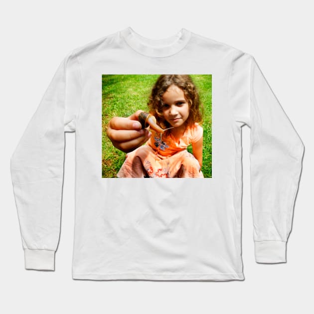Grace and the snail Long Sleeve T-Shirt by micklyn
